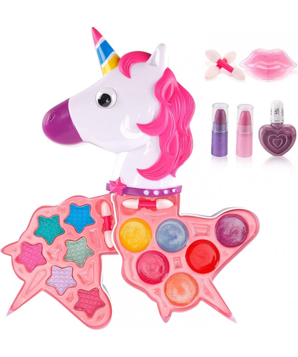 Petite Girls Cosmetics Play Set - Washable and Non Toxic - Princess Real Makeup Kit with Case - Ideal Gift for Kids (Unicorn)...