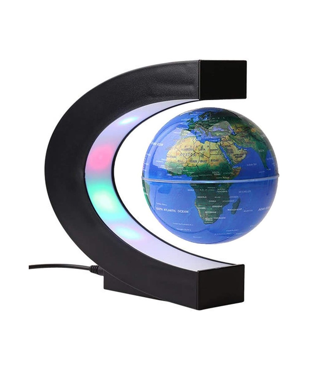 Magnetic Levitation Floating Globe World Map with C Shape Base (Blue 4" Globe) $71.48 - Geographic Globes