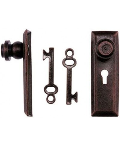 Dollhouse Miniature Oil Rubbed Bronze Finish Door Knob w/Key Plate $16.91 - Dollhouse Accessories