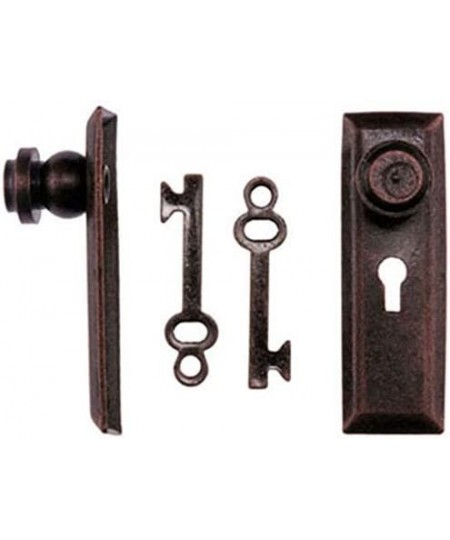 Dollhouse Miniature Oil Rubbed Bronze Finish Door Knob w/Key Plate $16.91 - Dollhouse Accessories