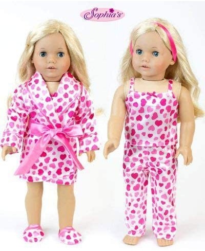 Fleece Snowflake Print Pajama Pants Long-Sleeved Polar Bear Tee & Fuzzy Slippers Pajama Set for 18” Dolls Pink/Blue $41.33 - ...