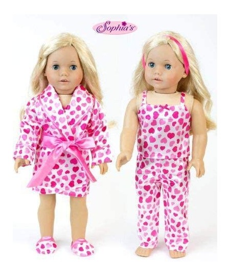 Fleece Snowflake Print Pajama Pants Long-Sleeved Polar Bear Tee & Fuzzy Slippers Pajama Set for 18” Dolls Pink/Blue $41.33 - ...