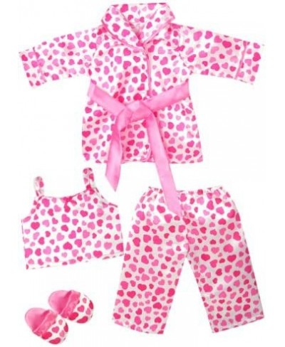 Fleece Snowflake Print Pajama Pants Long-Sleeved Polar Bear Tee & Fuzzy Slippers Pajama Set for 18” Dolls Pink/Blue $41.33 - ...