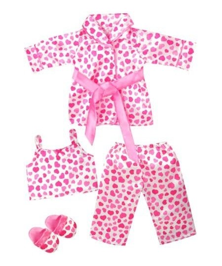 Fleece Snowflake Print Pajama Pants Long-Sleeved Polar Bear Tee & Fuzzy Slippers Pajama Set for 18” Dolls Pink/Blue $41.33 - ...