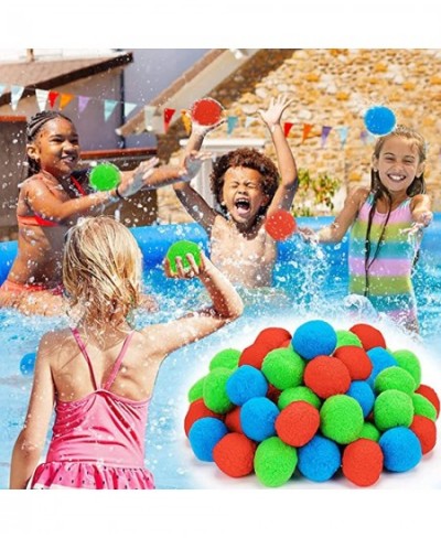 Reusable Water Balloons 50Pcs Water Balls for Water Fight Outdoor - Cotton Water Balloons Funny Summer Water Games for Swimmi...