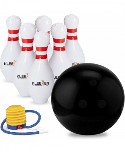 Giant Inflatable Bowling Set 6 Huge Life Size Large Jumbo 24 Inch Pins And Extra Big 18 Inch Ball Great On Lawn And Yard Indo...