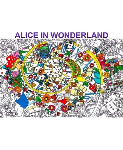 ALEX Art Giant Coloring Poster - Alice in Wonderland Extra Large Coloring Sheet - Super Huge Coloring Posters for Kids and Ad...