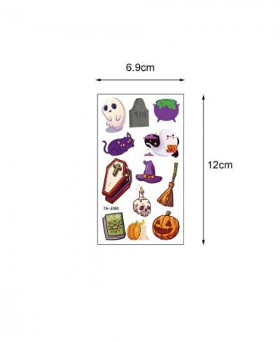 20 Sheets Halloween Temporary Tattoos For Kids Favors Halloween Party Decorations Pumpkin/Candy/Ghost/Bat Tattoo Stickers Hal...