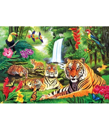 Tiger Paradise A 1000 Piece Jigsaw Puzzle $63.40 - Jigsaw Puzzles