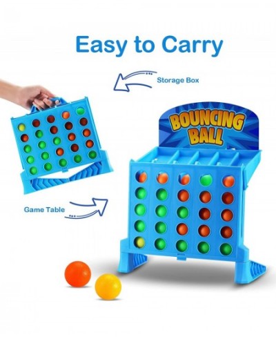 Linking 4 Shots Game Bounce Off Party Game Jumping Ball Tabletop Game for Kids 4 in a Row Parent-Child Interaction Board Game...