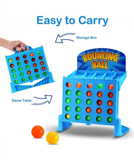 Linking 4 Shots Game Bounce Off Party Game Jumping Ball Tabletop Game for Kids 4 in a Row Parent-Child Interaction Board Game...