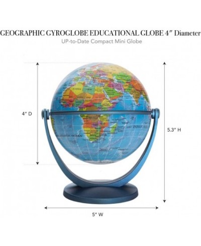 GyroGlobe World Globe 4" Blue Oceans $20.53 - Geographic Globes