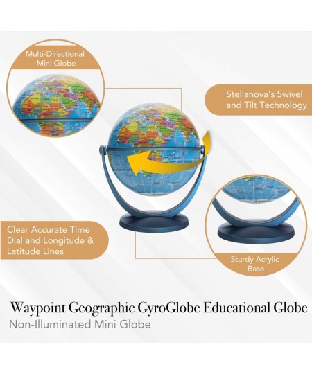 GyroGlobe World Globe 4" Blue Oceans $20.53 - Geographic Globes