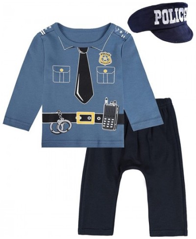 Baby Boys' 3pc Police Costume Halloween Outfit Long Sleeve Pant Sets with Hat $43.27 - Kids' Costumes