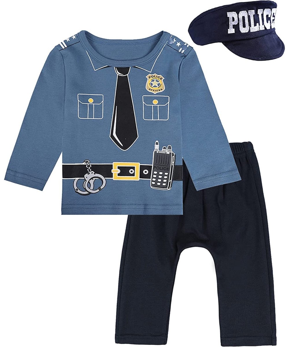 Baby Boys' 3pc Police Costume Halloween Outfit Long Sleeve Pant Sets with Hat $43.27 - Kids' Costumes