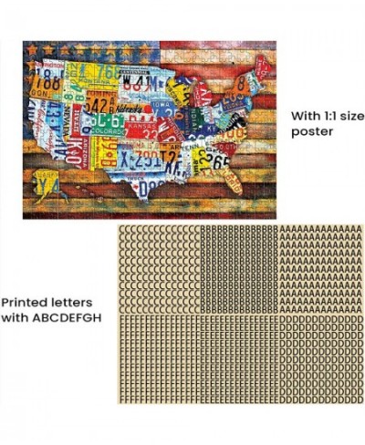 500-piece Wooden Jigsaw Puzzle in car-Plate map Pattern Recommended for Adults and Children as an Intellectual DIY Game and a...