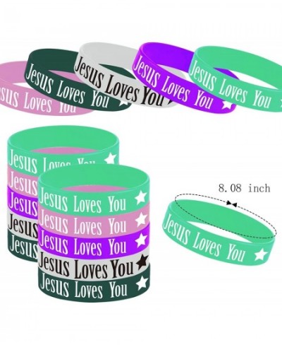 36PCS Jesus Loves You Rubber Bracelets Christian Religious Jesus Loves You Party Party Supplies Decorations Gifts Prize Goodi...