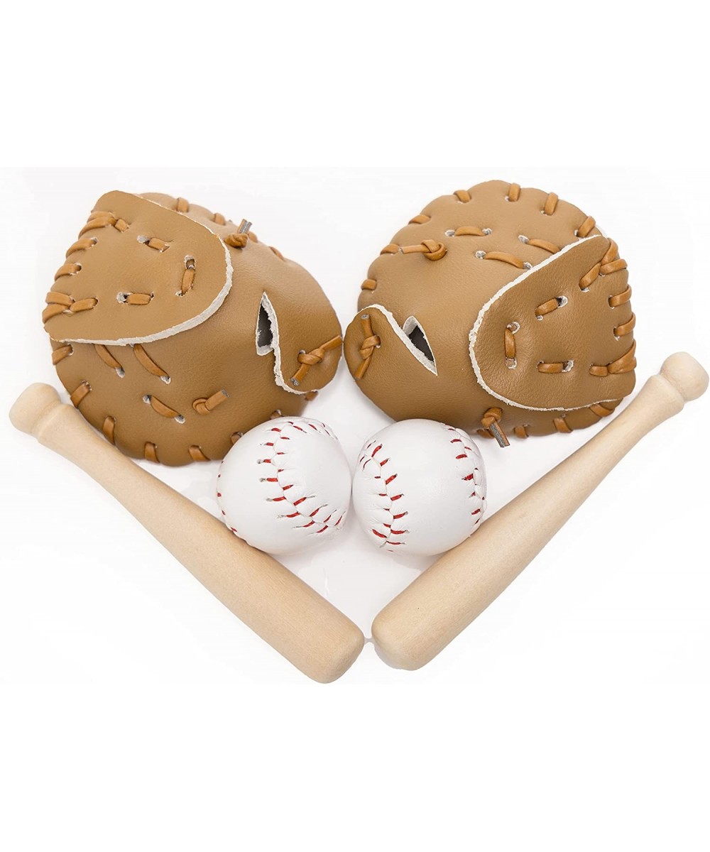 Dollhouse Accessories Miniatures Sports Baseball Bat Glove and Ball Set for Mini Dollhouse Kitchen Fairy Garden Cake Topper L...