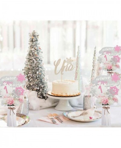 Winter Onederland Table Decorations Pink Winter Onederland 1st Birthday Centerpiece Snowflakes One Winter Wonderland Table To...