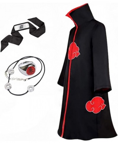 Unisex Akatsuki Cloak Kids - Anime Uniform with Accessories Long Cloak Halloween Cosplay Costumes for Boys Girls $56.50 - Kid...