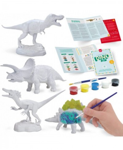 Dinosaur Painting Kit for Kids 3-7 – Arts and Crafts Toy with 4 Dinosaurs Paint Set Brush Scientific Booklet – Educational Di...