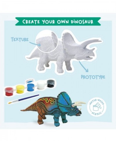 Dinosaur Painting Kit for Kids 3-7 – Arts and Crafts Toy with 4 Dinosaurs Paint Set Brush Scientific Booklet – Educational Di...