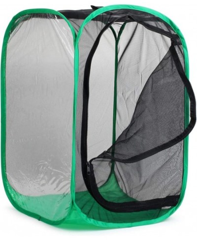 4 Feet Extra Large Monarch Butterfly Habitat Giant Collapsible Insect Mesh Cage Terrarium Pop-up (Black + Green 28 x 28 x 48 ...