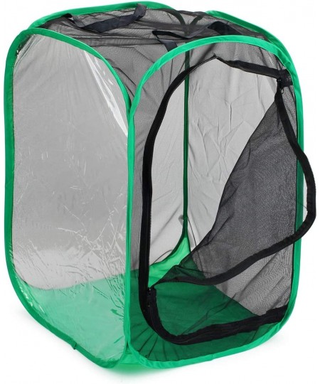 4 Feet Extra Large Monarch Butterfly Habitat Giant Collapsible Insect Mesh Cage Terrarium Pop-up (Black + Green 28 x 28 x 48 ...