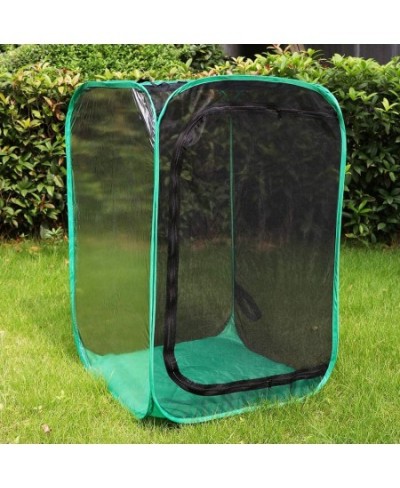 4 Feet Extra Large Monarch Butterfly Habitat Giant Collapsible Insect Mesh Cage Terrarium Pop-up (Black + Green 28 x 28 x 48 ...