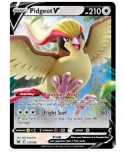 Pidgeot V - 137/196 - Ultra Rare - Lost Origin - NM/M $10.82 - Board Games