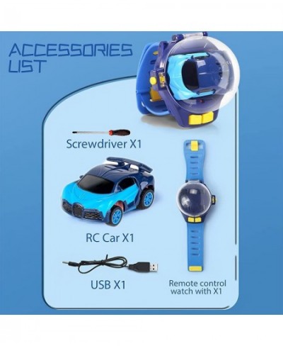 2022 New Mini Remote Control Car Watch Toys 2.4 GHz Detachable Watch Car Toys Cute Wrist Racing Car Watch Cartoon RC Small Ca...