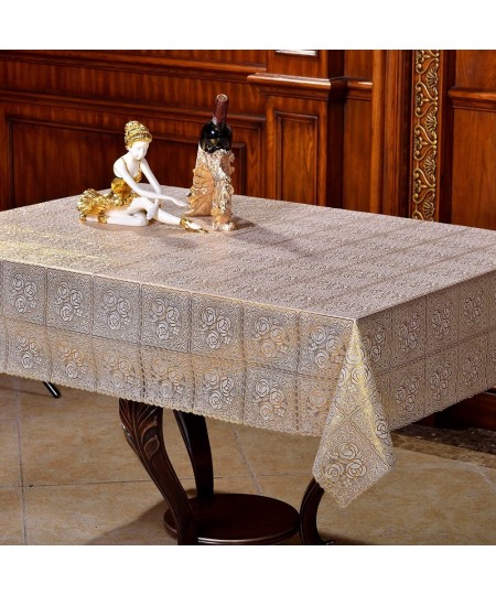 Vinyl Rectangle Tablecloth 100% Oil-Proof PVC Table Cloth Waterproof Table Covers Stain-Resistant Wipeable Table Protector La...