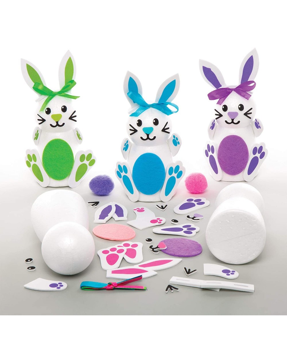 AT413 Build A Bunny Kits - Pack of 4 Creative Easter Art and Craft Supplies for Kids to Make and Decorate $94.03 - Craft Kits