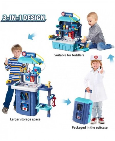 Toy Doctor Kit for Kids: Pretend Play Kids Doctor Set with Electronic Stethoscope Dress Up Doctor Costume Carrying Storage Ca...