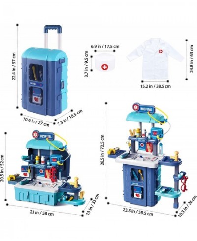 Toy Doctor Kit for Kids: Pretend Play Kids Doctor Set with Electronic Stethoscope Dress Up Doctor Costume Carrying Storage Ca...