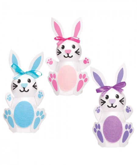 AT413 Build A Bunny Kits - Pack of 4 Creative Easter Art and Craft Supplies for Kids to Make and Decorate $94.03 - Craft Kits