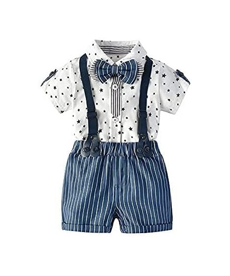 Reborn Baby Doll Boy Clothes 24 Inch Blue Gentleman Jumpsuit Shorts Outfit Accessories 3 pcs Sets Fit 22-24 Inch Newborn Doll...