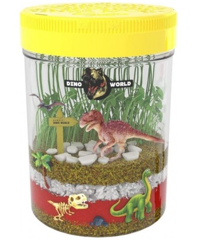 Dino World Terrarium Kit for Kids - LED Light in Lid - Dinosaur Toys for Boys & Girls Age 3 4 5 6 7 8+ Year Old Boy and Girl ...