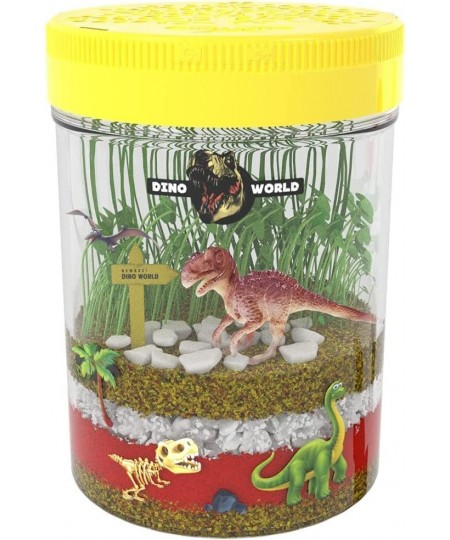 Dino World Terrarium Kit for Kids - LED Light in Lid - Dinosaur Toys for Boys & Girls Age 3 4 5 6 7 8+ Year Old Boy and Girl ...