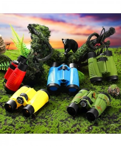 25 Pack Binoculars for Kids 3 5 7 8 12 Years Old with Compass and Neck String Toddler Toy Binoculars Gift Set for Camping Adv...