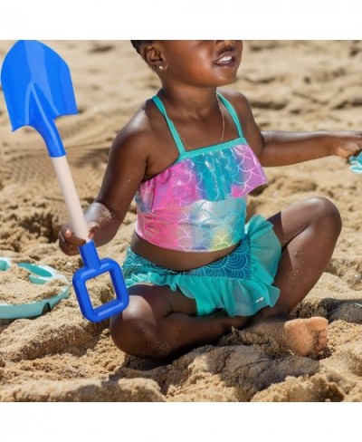 2pcs 16inch Beach Shovels Long Kids Beach Shovel Sand Shovel Toy Snow Shovel Toy ABS Plastic Spade Shovel Wooden Handle Shove...