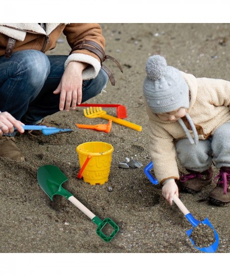 2pcs 16inch Beach Shovels Long Kids Beach Shovel Sand Shovel Toy Snow Shovel Toy ABS Plastic Spade Shovel Wooden Handle Shove...