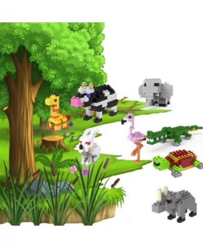 Mini Building Blocks Animals Party Favors for Kids 12 in 1 Stem Toys Building Sets Assorted Mini Animals Building Blocks Sets...