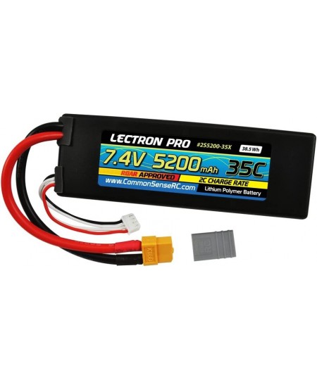 Lectron Pro 7.4V 5200mAh 35C Lipo Battery with XT60 Connector + CSRC adapter for XT60 batteries to Traxxas vehicles $77.21 - ...