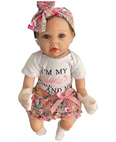 Reborn Baby Dolls Clothes Accessories for 20-22inch Reborn Dolls Girl Romper Jumpsuit Bodysuit +Pant Short+Headband Outfit Se...