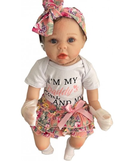 Reborn Baby Dolls Clothes Accessories for 20-22inch Reborn Dolls Girl Romper Jumpsuit Bodysuit +Pant Short+Headband Outfit Se...