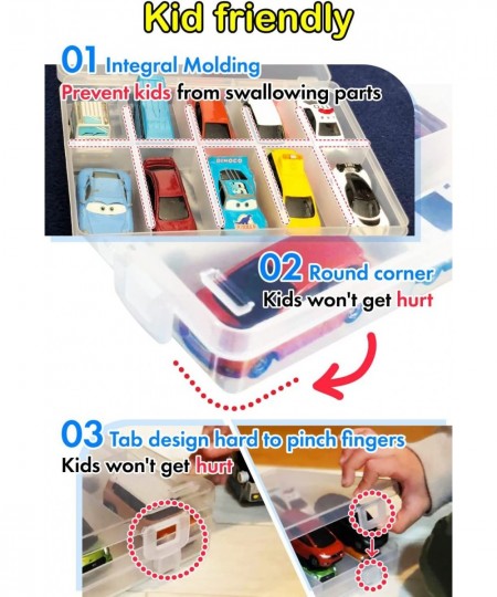 Hot Wheels Tomica Car Organizers and Transparent Storage Carrying Box Max 10 Cars Capacity Display case Japan Made Durable an...