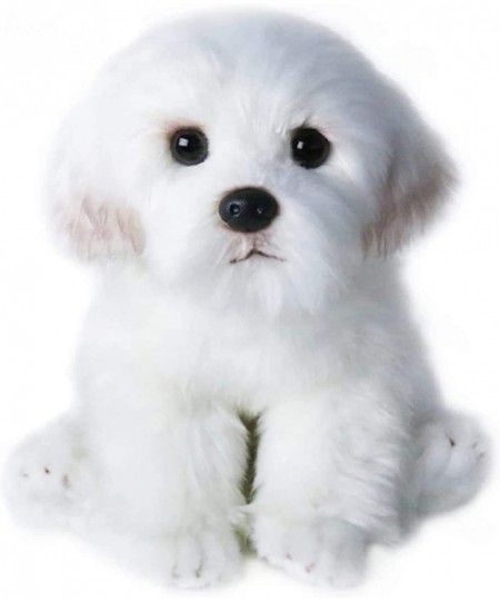 14" Realistic Plush Maltese Dog Stuffed Animal Puppy Dog Toys Soft Plush Pillow Birthday for Kids and Adult White $56.12 - St...