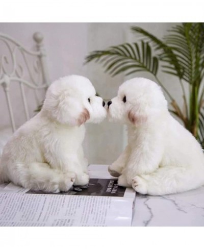 14" Realistic Plush Maltese Dog Stuffed Animal Puppy Dog Toys Soft Plush Pillow Birthday for Kids and Adult White $56.12 - St...