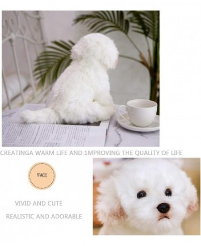 14" Realistic Plush Maltese Dog Stuffed Animal Puppy Dog Toys Soft Plush Pillow Birthday for Kids and Adult White $56.12 - St...